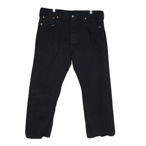 LEVI - MEN'S 40 X 29 - BLACK 501 BUTTON FLY JEANS